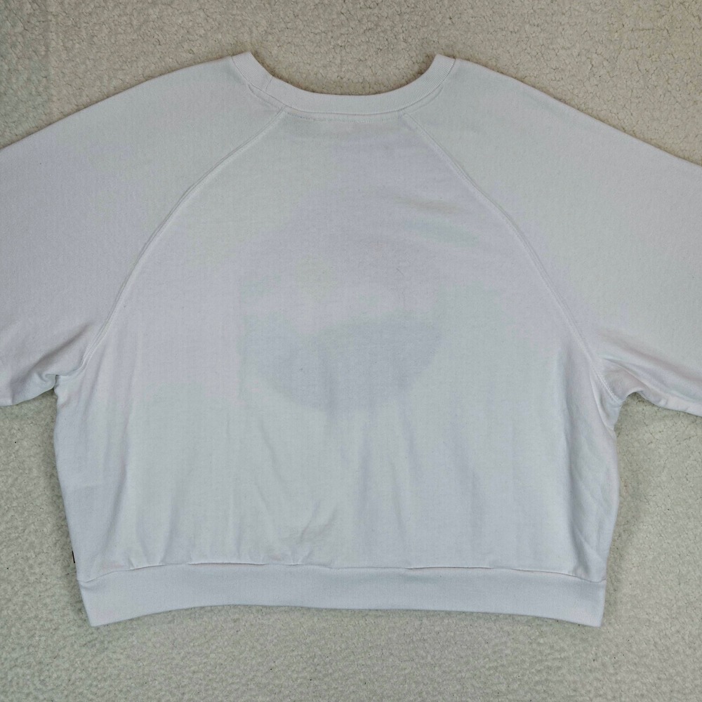 Levi's Sweatshirt Women 1X White Graphic Logo Raglan Retro French Terry Pullover - Picture 5 of 15
